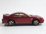 VHTF Rare 2004 Matchbox '99 Mustang Dark Red with Gold Stripes Die Cast Toy Car Vehicle