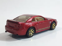 VHTF Rare 2004 Matchbox '99 Mustang Dark Red with Gold Stripes Die Cast Toy Car Vehicle