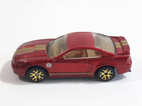 VHTF Rare 2004 Matchbox '99 Mustang Dark Red with Gold Stripes Die Cast Toy Car Vehicle