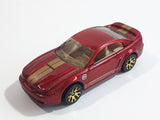 VHTF Rare 2004 Matchbox '99 Mustang Dark Red with Gold Stripes Die Cast Toy Car Vehicle