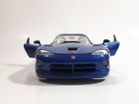 Burago Dodge Viper GTS Coupe Blue 1/24 Scale Die Cast Toy Car Vehicle with Opening Doors
