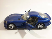 Burago Dodge Viper GTS Coupe Blue 1/24 Scale Die Cast Toy Car Vehicle with Opening Doors