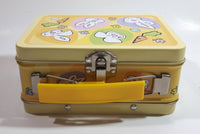 Easter Bunny Themed Small Lunch Box Style Tin Metal Container with Handle