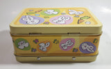 Easter Bunny Themed Small Lunch Box Style Tin Metal Container with Handle