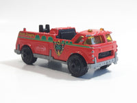 2002 Matchbox Rescue Rookies Bucket Fire Truck Red Red Die Cast Toy Car Vehicle