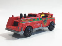 2002 Matchbox Rescue Rookies Bucket Fire Truck Red Red Die Cast Toy Car Vehicle