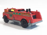 2002 Matchbox Rescue Rookies Bucket Fire Truck Red Red Die Cast Toy Car Vehicle