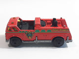 2002 Matchbox Rescue Rookies Bucket Fire Truck Red Red Die Cast Toy Car Vehicle