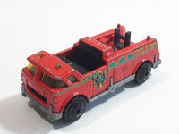 2002 Matchbox Rescue Rookies Bucket Fire Truck Red Red Die Cast Toy Car Vehicle