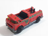 2002 Matchbox Rescue Rookies Bucket Fire Truck Red Red Die Cast Toy Car Vehicle