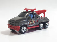 2003 Matchbox Wrecker Truck Gunmetal Gray Green with Red Die Cast Toy Car Vehicle