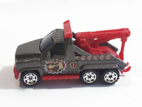 2003 Matchbox Wrecker Truck Gunmetal Gray Green with Red Die Cast Toy Car Vehicle