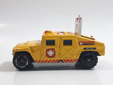 2003 Matchbox Special Edition Hummer Rescue Humvee Yellow 1:70 Scale Die Cast Toy Car Vehicle with Opening Rear Hatch