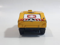 2003 Matchbox Special Edition Hummer Rescue Humvee Yellow 1:70 Scale Die Cast Toy Car Vehicle with Opening Rear Hatch