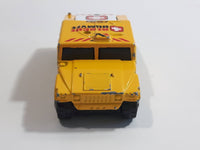 2003 Matchbox Special Edition Hummer Rescue Humvee Yellow 1:70 Scale Die Cast Toy Car Vehicle with Opening Rear Hatch