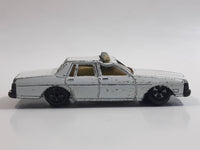 Vintage Warner Bro. ERTL Dukes of Hazzard 1980 Pontiac Bonneville Sheriff Police Cop White Die Cast Toy Car Vehicle TV Show Collectible Blue Lights
