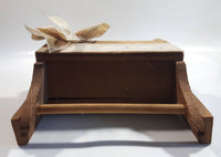 Vintage The Harris Washboard 1882 Wash & Dry 5 ¢ Miniature 6" x 12" Wood Washboard with Teddy Bears