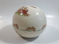 Vintage Royal Doulton Bunnykins Round Ceramic Coin Bank