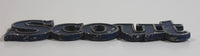 Vintage Jeep Scout Blue Metal Car Automobile Emblem Name Plate Letters Auto Part