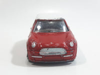 Motor Max No. 6057 2001 Mini Cooper Red with White Roof Die Cast Toy Car Vehicle