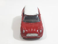 Motor Max No. 6057 2001 Mini Cooper Red with White Roof Die Cast Toy Car Vehicle