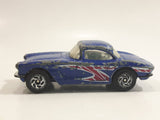 1996 Matchbox 1962 Chevrolet Corvette Metallic Blue Die Cast Toy Car Vehicle