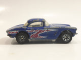 1996 Matchbox 1962 Chevrolet Corvette Metallic Blue Die Cast Toy Car Vehicle