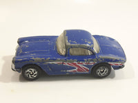 1996 Matchbox 1962 Chevrolet Corvette Metallic Blue Die Cast Toy Car Vehicle