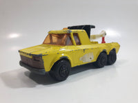 Vintage 1979 Lesney Matchbox Super Kings No. K-11 Pick Up Truck Yellow Die Cast Toy Car Towing Wrecking Vehicle