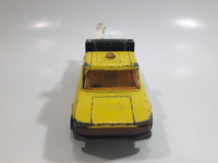 Vintage 1979 Lesney Matchbox Super Kings No. K-11 Pick Up Truck Yellow Die Cast Toy Car Towing Wrecking Vehicle