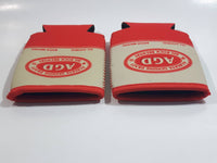 Big Rock Brewery AGD Alberta Genuine Draft All Natural Batch Brewed Red and Tan Beer Can Drink Koozie Set of 2