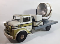 Vintage 1950s Marx Mobile Searchlight Unit No. 14 Truck White and Grey Pressed Steel Toy Car Vehicle 17" Long - Working