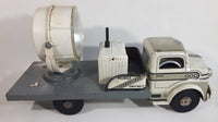 Vintage 1950s Marx Mobile Searchlight Unit No. 14 Truck White and Grey Pressed Steel Toy Car Vehicle 17" Long - Working