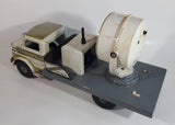 Vintage 1950s Marx Mobile Searchlight Unit No. 14 Truck White and Grey Pressed Steel Toy Car Vehicle 17" Long - Working