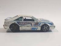 2011 Hot Wheels HW Racing '92 Ford Mustang Pearl White Die Cast Toy Car Vehicle