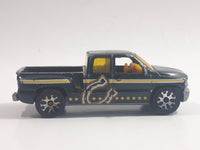 2005 Matchbox  Hitch 'n Haul: Cowboy Trail 1999 Chevrolet Silverado Truck Bros. Farms Metalflake Dark Green Die Cast Toy Car Vehicle