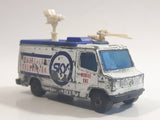 1995 Matchbox TV News Truck Van Sky Satellite Television White Die Cast Toy Car Vehicle