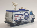 1995 Matchbox TV News Truck Van Sky Satellite Television White Die Cast Toy Car Vehicle