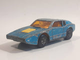 Vintage 1973 Lesney Matchbox Superfast No. 65 Saab Sonett III Metallic Blue Die Cast Toy Car Vehicle with Opening Rear Hatch - Made in England