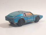 Vintage 1973 Lesney Matchbox Superfast No. 65 Saab Sonett III Metallic Blue Die Cast Toy Car Vehicle with Opening Rear Hatch - Made in England