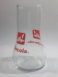 Vintage 1980s 7-Up The Uncola Soda Pop Beverage Upside Down Unique Clear Glass Drinking Cup Collectible