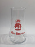 Vintage 1980s 7-Up The Uncola Soda Pop Beverage Upside Down Unique Clear Glass Drinking Cup Collectible