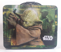 2010 Star Wars Yoda Jedi Master Green and Black Embossed Tin Metal Lunch Box