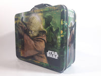 2010 Star Wars Yoda Jedi Master Green and Black Embossed Tin Metal Lunch Box