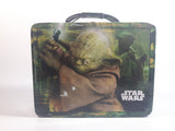 2010 Star Wars Yoda Jedi Master Green and Black Embossed Tin Metal Lunch Box