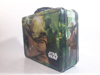 2010 Star Wars Yoda Jedi Master Green and Black Embossed Tin Metal Lunch Box