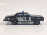Vintage Majorette No. 240 Chevrolet Impala N31 Police Black and White 1/69 Scale Die Cast Toy Car Vehicle with Opening Doors