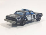 Vintage Majorette No. 240 Chevrolet Impala N31 Police Black and White 1/69 Scale Die Cast Toy Car Vehicle with Opening Doors