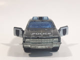 Vintage Majorette No. 240 Chevrolet Impala N31 Police Black and White 1/69 Scale Die Cast Toy Car Vehicle with Opening Doors