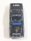 Vintage Majorette No. 240 Chevrolet Impala N31 Police Black and White 1/69 Scale Die Cast Toy Car Vehicle with Opening Doors